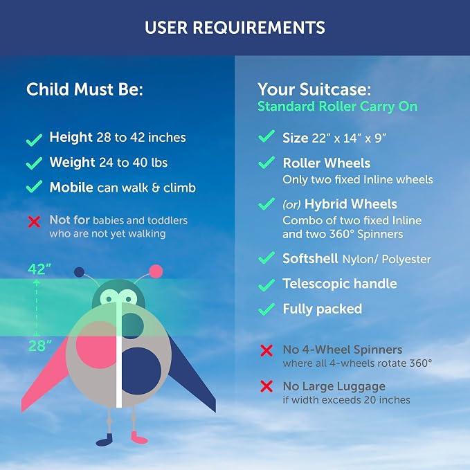 Travel Seat for Kids, The Original and Patented Ride-On Suitcase for Toddlers - Image 4