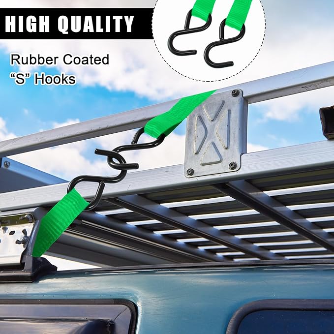 16 Pcs Cambuckle Tie Down Straps 1763lbs Break Strength Securing Straps 1'' x - Image 5