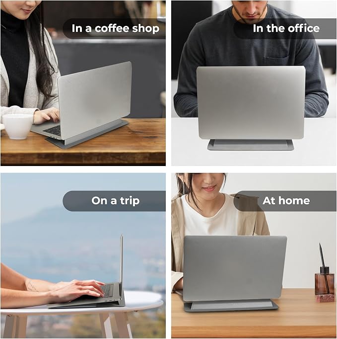 SenseAGE Laptop Stand for Desk, Ergonomic Notebook Stand, Foldable & Portable - Image 8