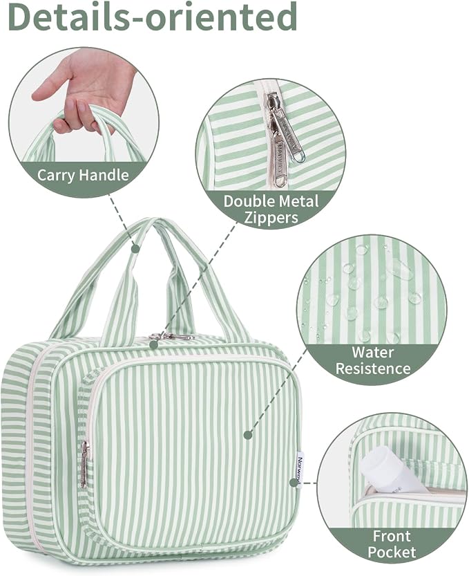 Narwey Striped Hanging Toiletry Bag - Image 5