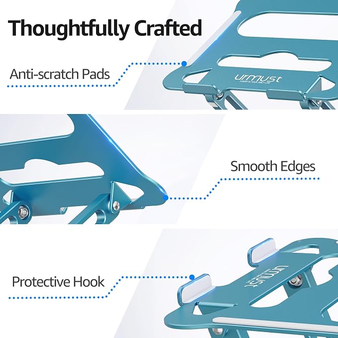 Urmust Laptop Notebook Stand Holder Adjustable Ultrabook Stand Riser Portable - Image 8