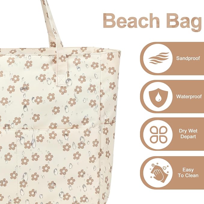 Beach Pool Bags Tote for Women Ladies Large Gym Tote Carry On Bag - Image 4