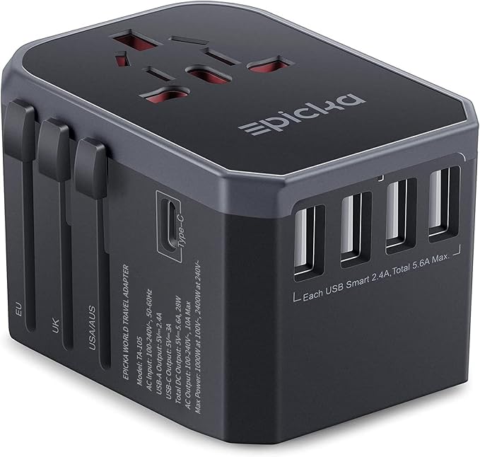 EPICKA Universal Travel Adapter, European Travel Plug Adapter by EPICKA