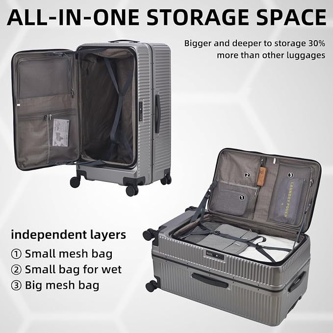 29 Inch Aluminum Checked Luggage - Image 2