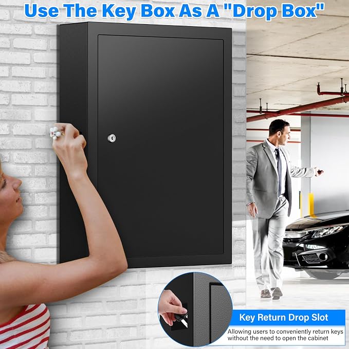 125 Keys Key Lock Box Wall Mount, Anti-Theft Key Organizer - Image 4