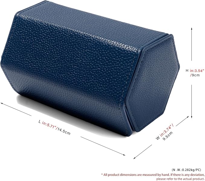 Oirlv Luxury Hexagonal Leather Watch Travel Case Watch Organizer Case - Image 3