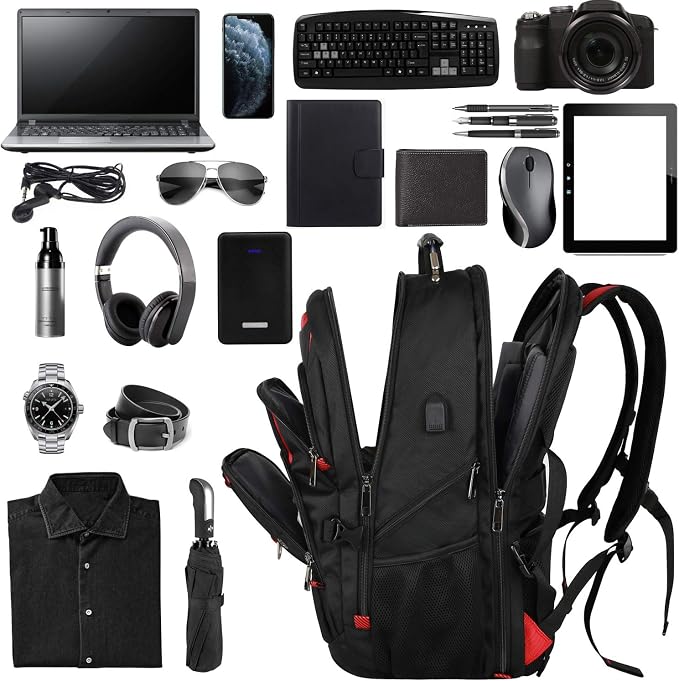 18.4 Inch Laptops Backpack, 55-60L Extra Large Travel Laptop Backpack - Image 2