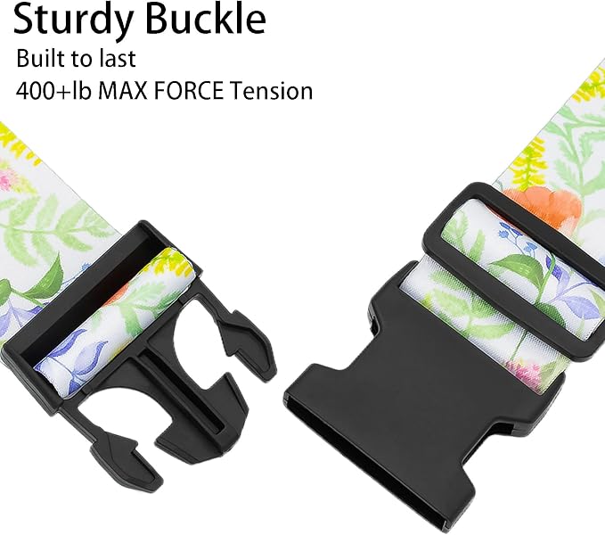 Roses Flowers Luggage Straps for Suitcases, Adjustable Luggage Travel Belts to - Image 4