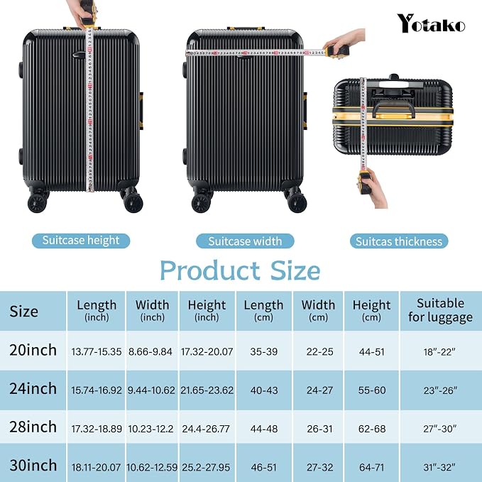 Yotako Luggage Cover, Thicker Luggage Protector Elastic Suitcase Cover Protector - Image 4
