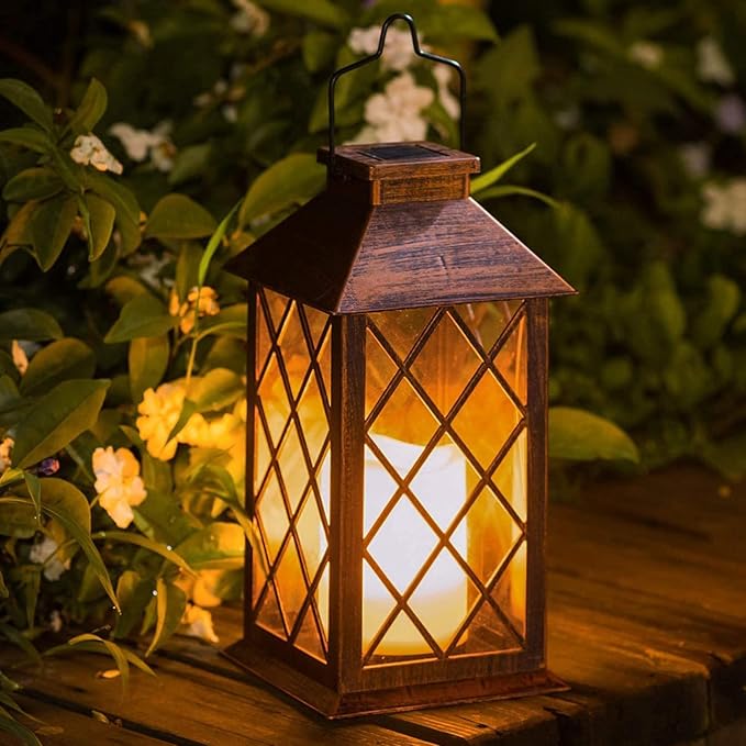 TAKE ME 14" Solar Lanterns Outdoor Garden Hanging Lantern Waterproof LED by TAKEME