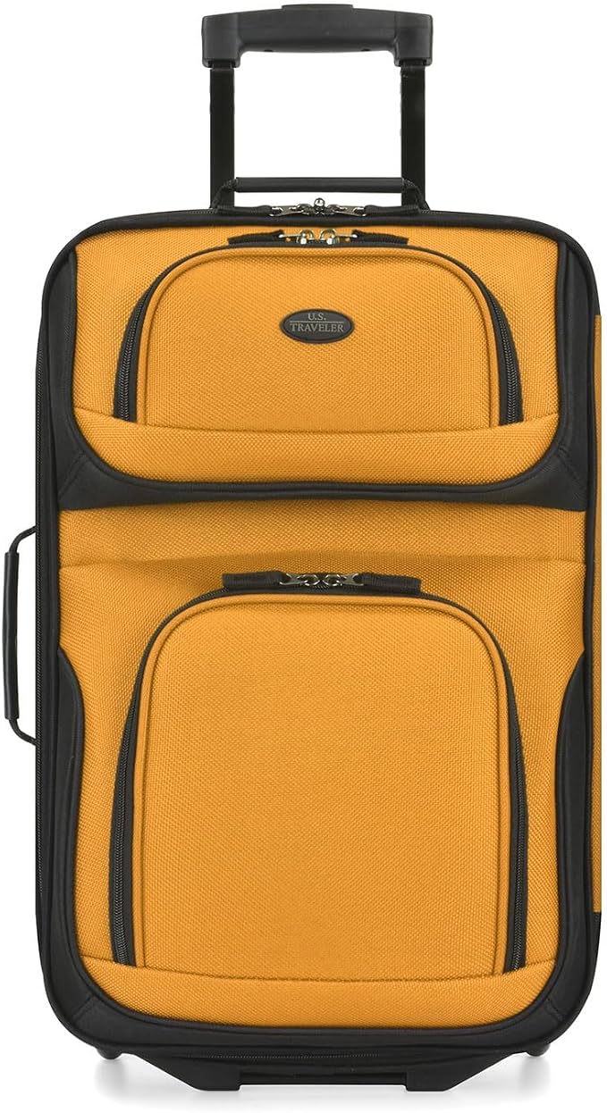 U.S. Traveler Lightweight Rolling 20" Carry On Luggage Softside Suitcase - Image 2