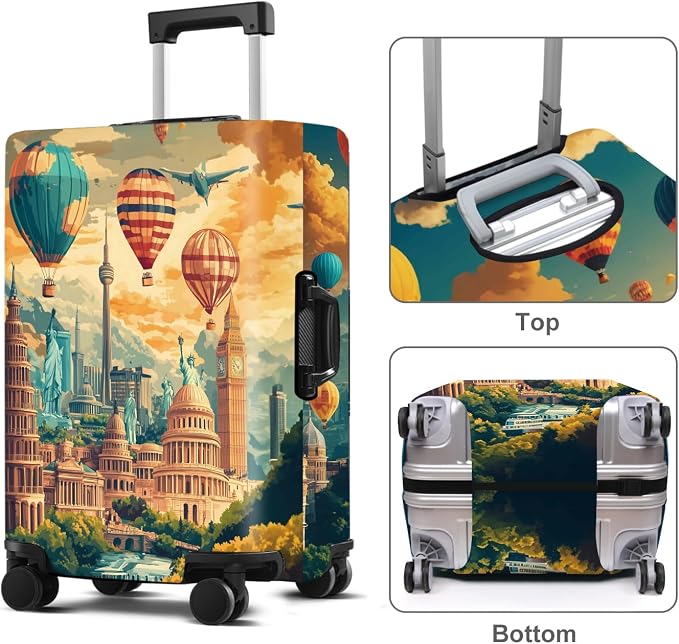 Luggage Cover Washable Suitcase Protector Anti-scratch Suitcase cover Fits - Image 2