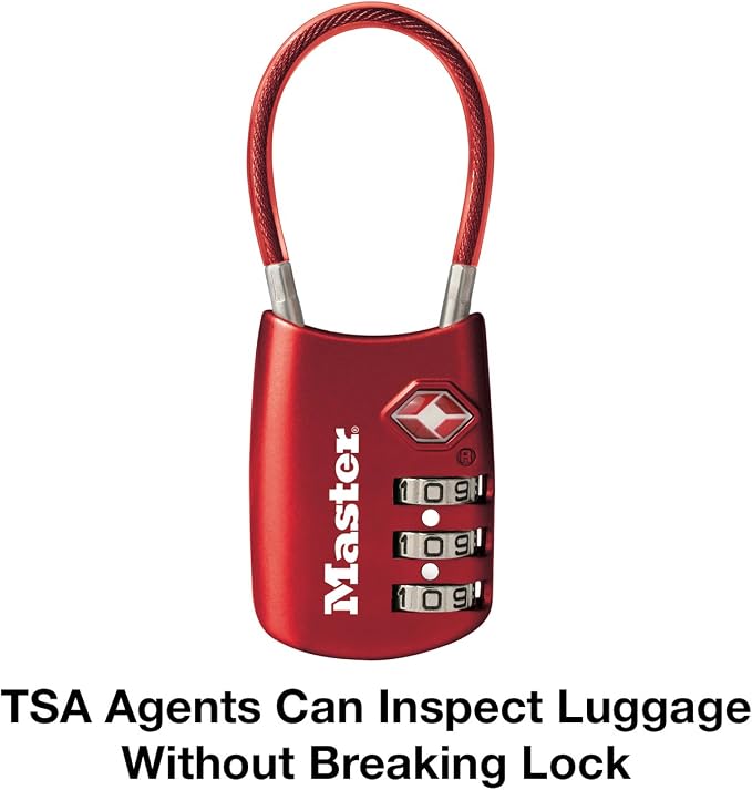Master Lock 4688D Set Your Own Combination TSA Approved Luggage Lock, 1 Pack - Image 3