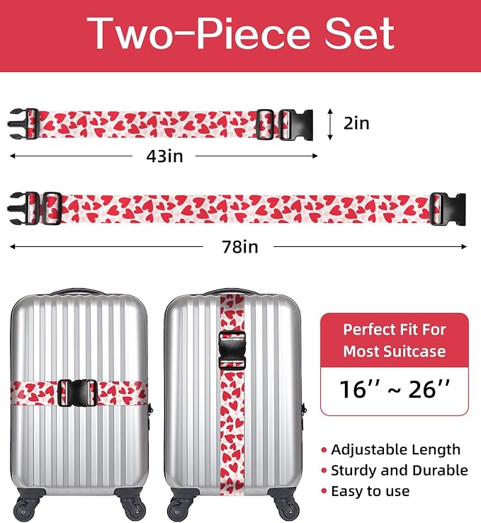 Luggage Straps for Suitcases Travel Belt Luggage Band Heavy Duty Traveling - Image 2