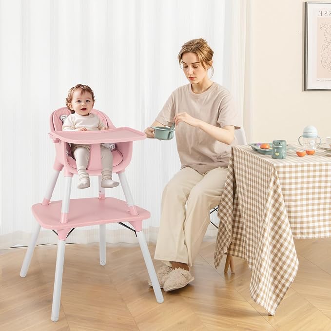 BABY JOY High Chair, 5 in 1 Convertible Highchair - Image 9