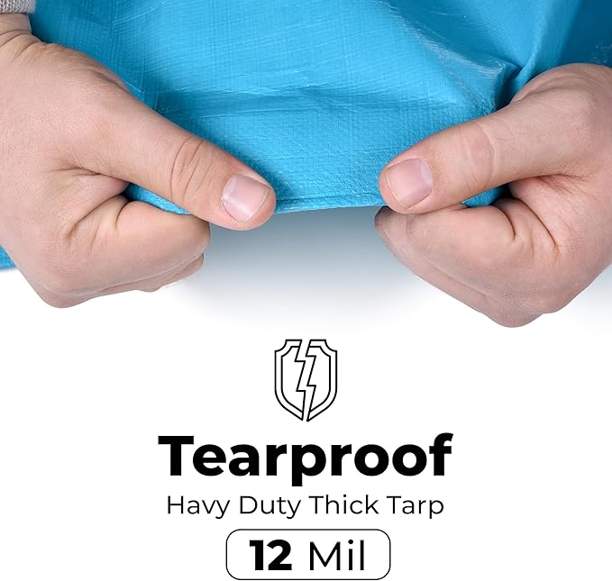 Tarps Heavy Duty Waterproof 16x20-12 mil Thick Camping Tent - Image 4