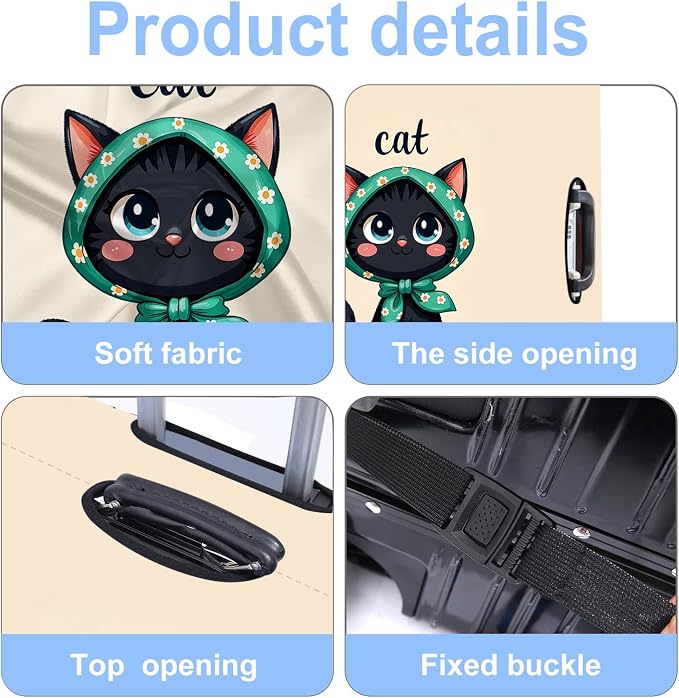 Luggage Cover Washable Suitcase Protector Anti-Scratch, Stretchable Fit - Image 3