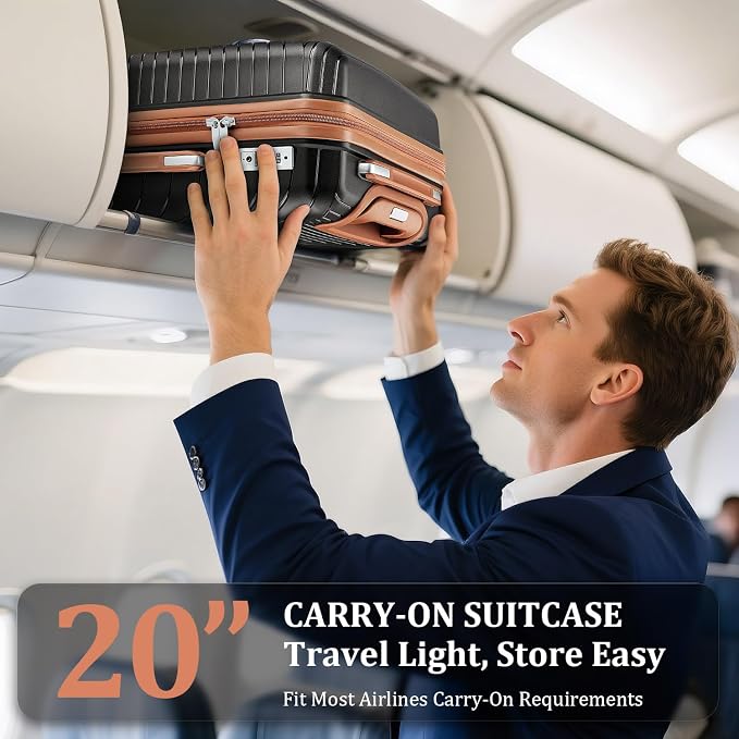 4-Piece Expandable Hardshell Luggage Set - Image 4