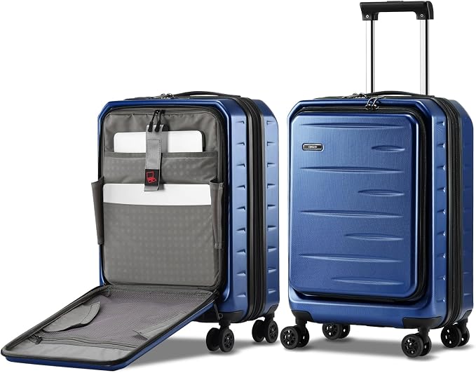 Expandable Carry On Luggage Airline Approved, 20 Inch Lightweight ABS+PC Hard by CENSIEN