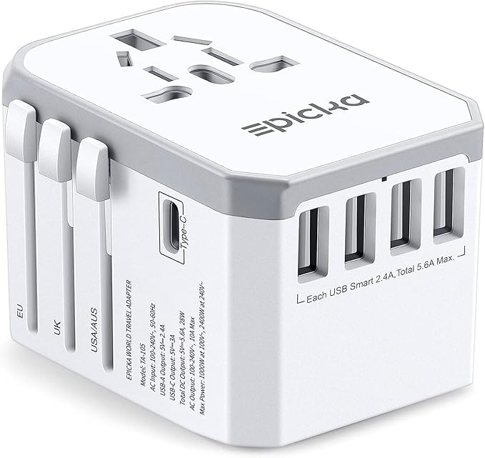 EPICKA Universal Travel Adapter, European Travel Plug Adapter by EPICKA