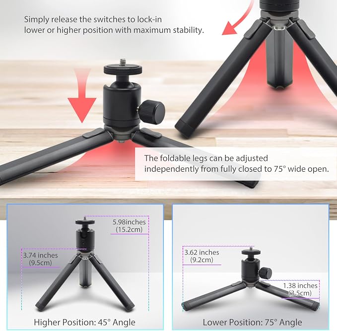 Kado Metal Portable Monitor Stand Tripod, 100x100mm 75x75mm Wall/Arm Mount - Image 5