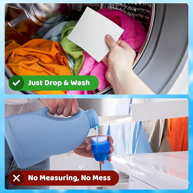 Laundry Detergent Sheets, 30 Laundry Soap Sheets 60 Loads, Travel Friendly - Image 4