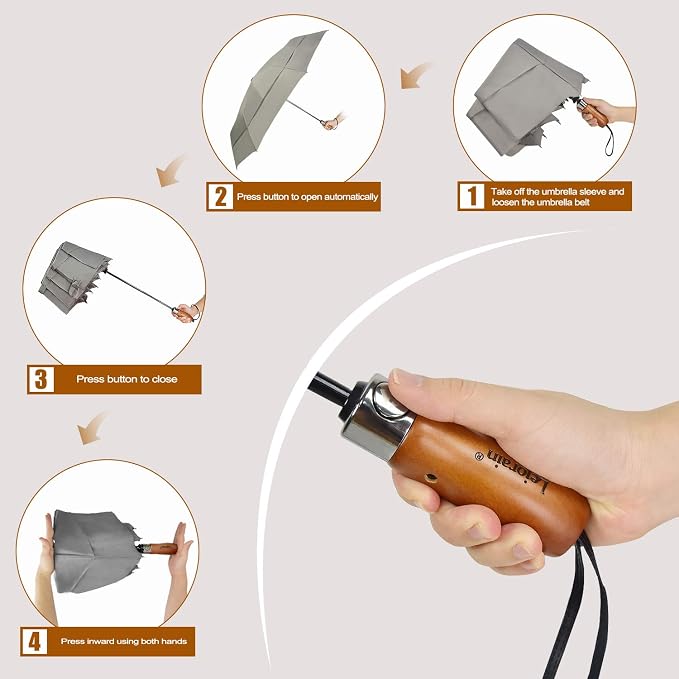 Lejorain Large Folding Golf Umbrella - Image 3