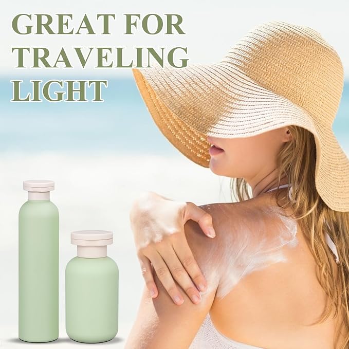 ASEVAT 8.8oz 4Pcs Plastic Refillable Travel Shampoo And Conditioner Bottles - Image 3