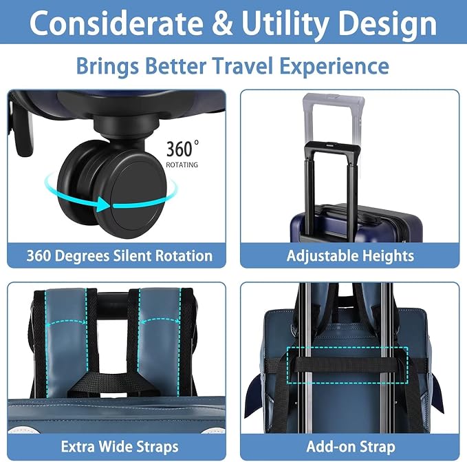 iPlay, iLearn Shark Kids Luggage, Boys Carry on Suitcase, Toddlers Rolling - Image 3