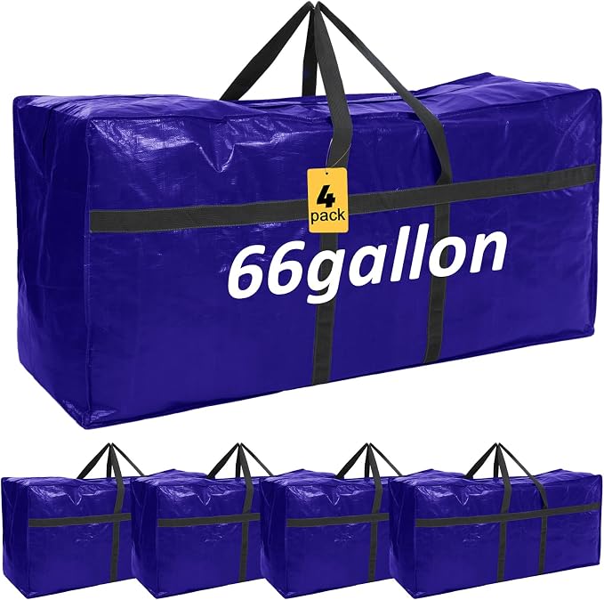 4 Pcs 66 Gallon Large Moving Bags by Clysee