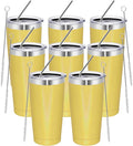 MEWAY 20oz Tumbler 8 Pack Double Wall Vacuum Insulated Travel Glitter Mug Bulk by MEWAY