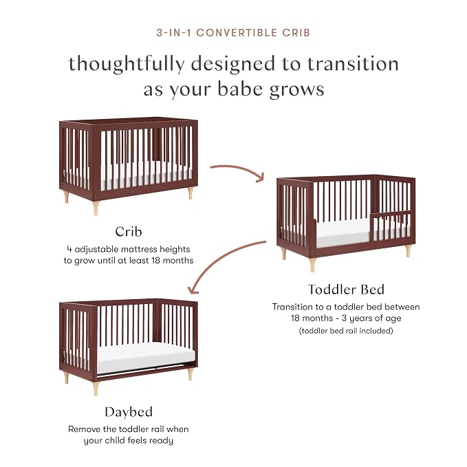 Babyletto Lolly 3-in-1 Baby Crib Convertible to Toddler Bed & Daybed - Image 6