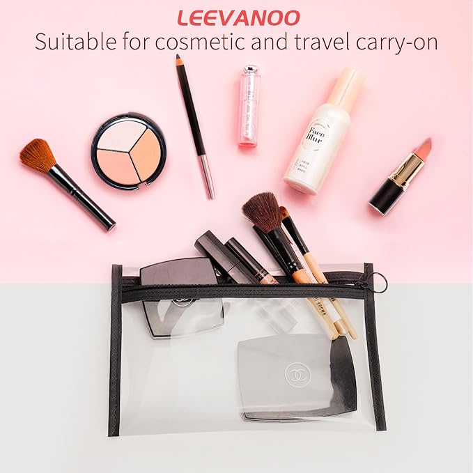Clear Makeup Bags，small makeup bag, mesh zipper pouch bags, purse organizer - Image 4