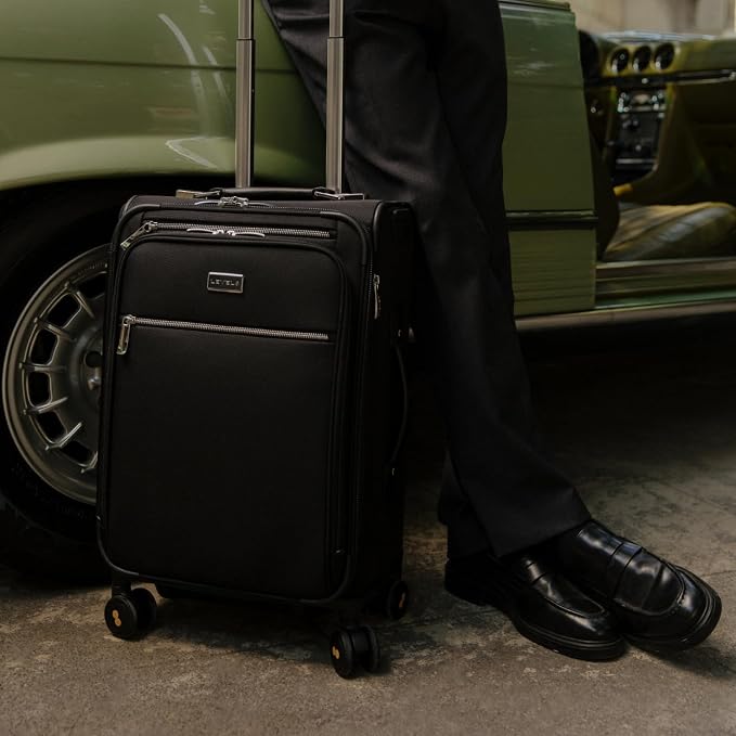 LEVEL8 Carry On Luggage with Compartment, 20 Inch Softside Expandable Travel - Image 7