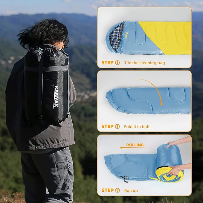 Camping Sleeping Bag, 32℉ Sleeping Bags - Image 5