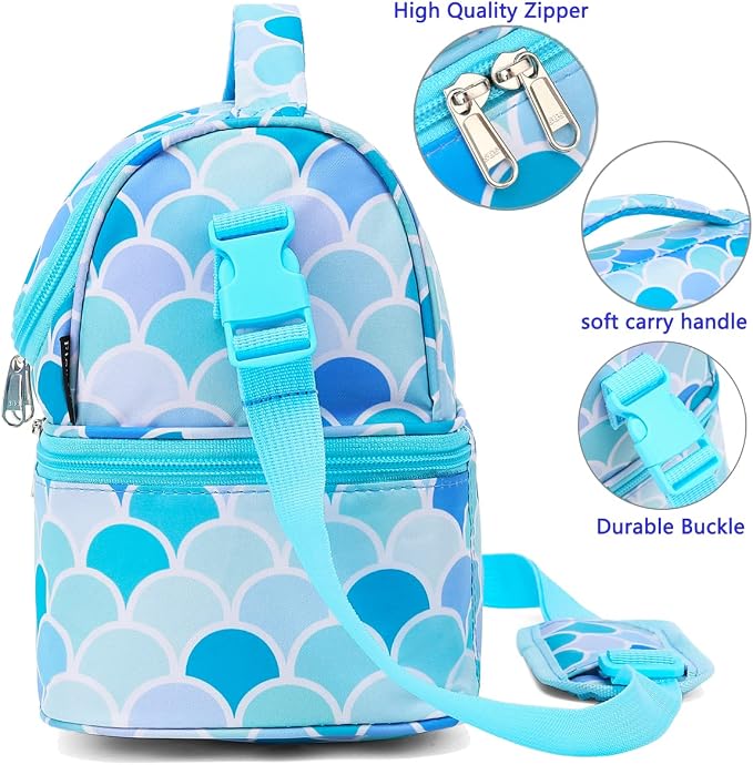 FlowFly Double Decker Cooler Insulated Lunch Bag Large Tote - Image 5