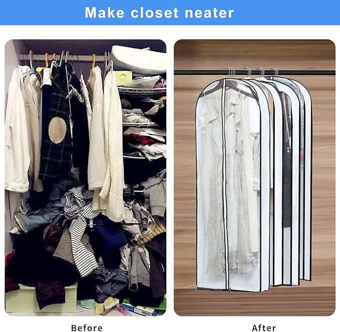 Clear Garment Storage with 4" Gusseted Hanging Covers - Image 6