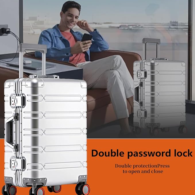 WEICHEN All Aluminum Magnesium 24 Inch Luggage - Image 7