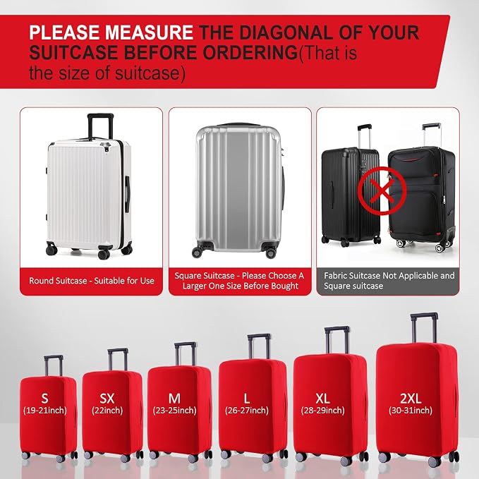 Travel Luggage Cover Suitcase Protector Scratch-Resistant Fit 19-31 Inch - Image 4