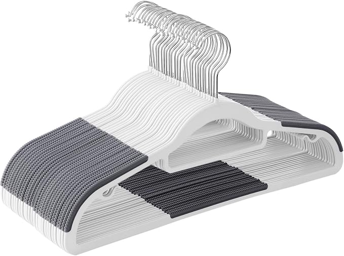 SONGMICS Pack of 30 Coat Hangers, Space-Saving Plastic Clothes Hangers by SONGMICSbySONGMICSHOME