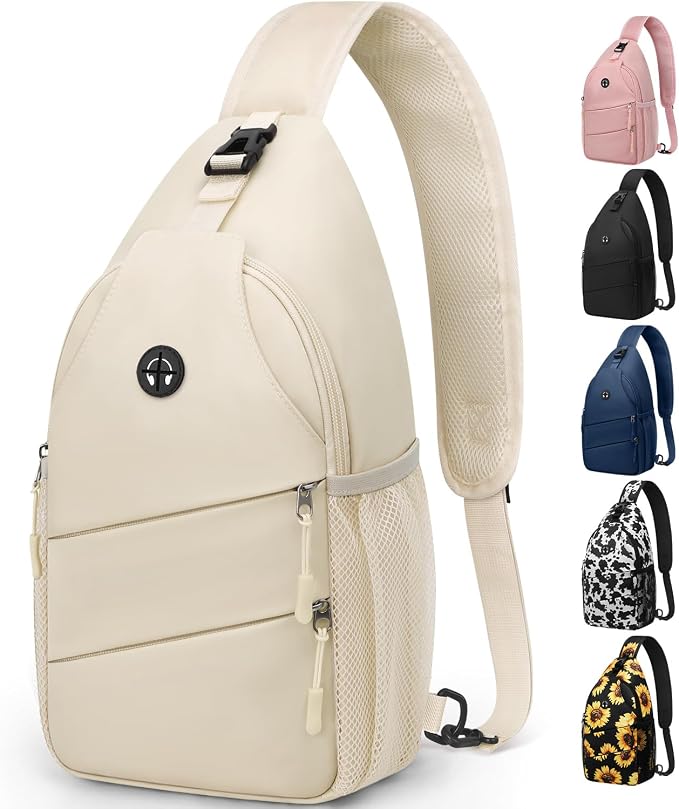 Crossbody Bags for Women Men Trendy Sling Bag Bakpack Casual Chest Bag by Pritent