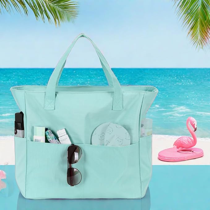 LEDAOU Beach Bag Waterproof Sandproof Women Tote Bag Pool Bag - Image 7