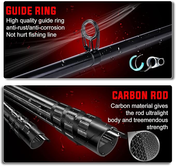 Sougayilang Fishing Pole with Spinning Reel Portable Fishing Rod Reel Combos - Image 5