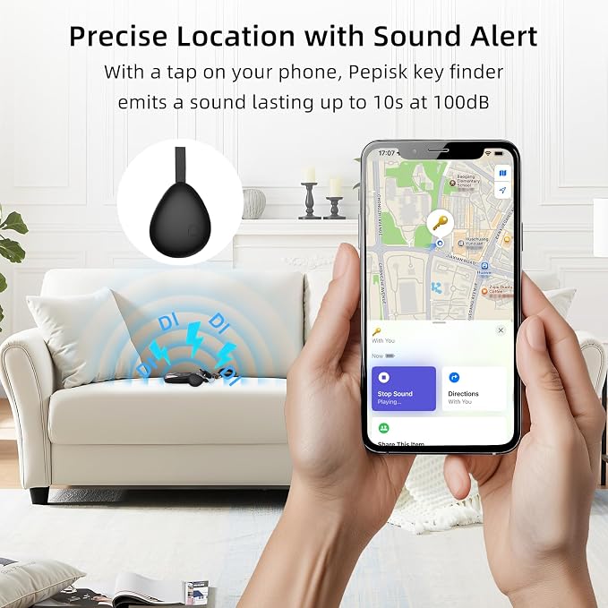 Air Tracker Tags 4 Pack, Replaceable Battery, Key Finder and Item Locator Smart - Image 5