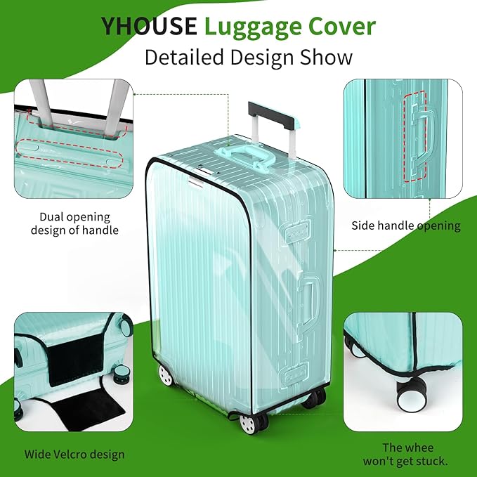 Suitcase Covers For Luggage, 28 Inch Clear PVC Luggage Covers Protector Full - Image 5