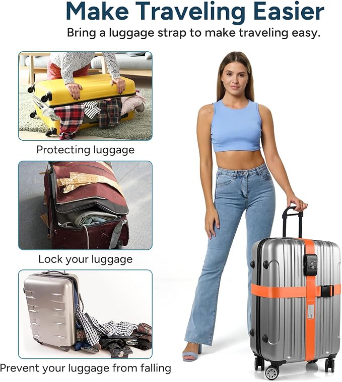 Travel Inspira Luggage Straps for Suitcases Travel Belt for Luggage TSA - Image 5