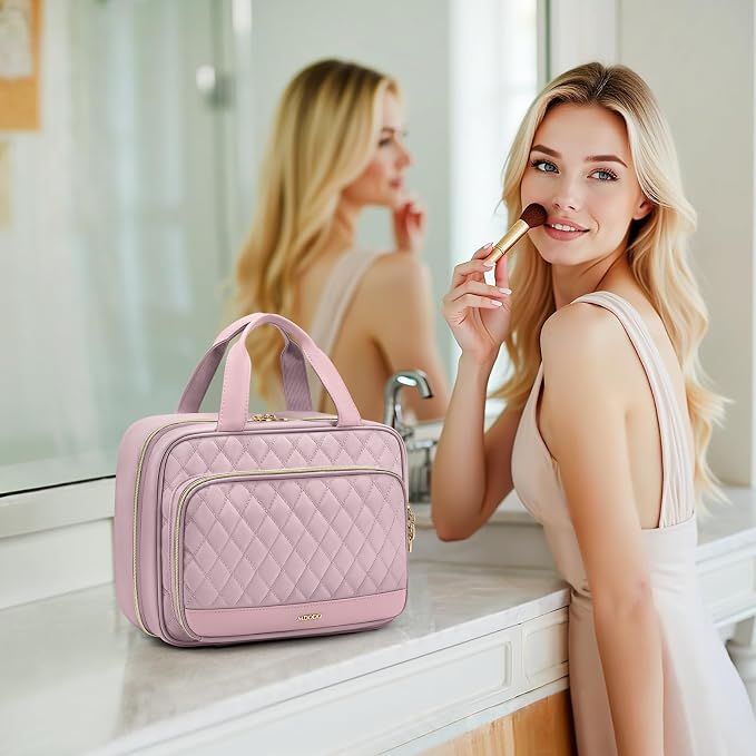 Travel Toiletry Makeup Bag for Women Hanging Toiletry Bag Cosmetic Organizer - Image 9