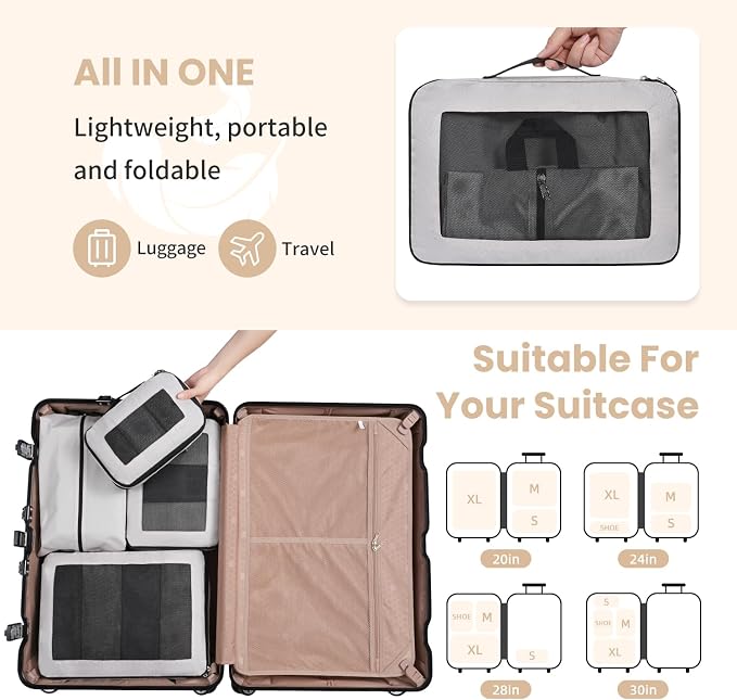 8 Set/6 Set/4 Set Compression Packing Cubes - Image 7