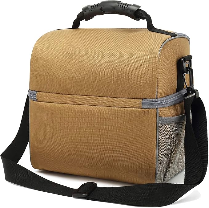 FlowFly Double Layer Cooler Insulated Lunch Bag Adult Lunch Box Large Tote Bag - Image 7