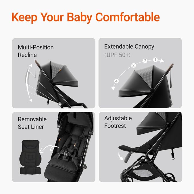 Lightweight Baby Travel Stroller - Image 7